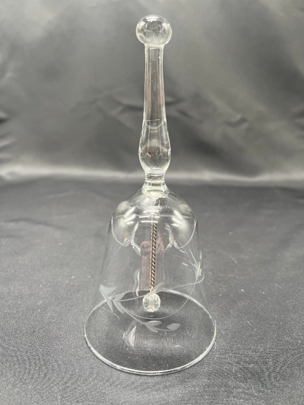 Vintage Princess House Heritage Etched Crystal Dinner Bell